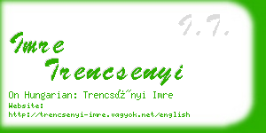 imre trencsenyi business card